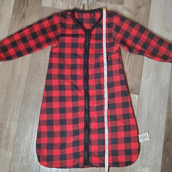 Daysu Micro Fleece Baby Sleep Sack with Long Sleeves Size Medium Buffalo Plaid - Picture 12 of 16